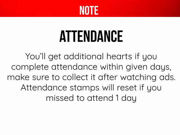 Log-in and check attendance everyday.