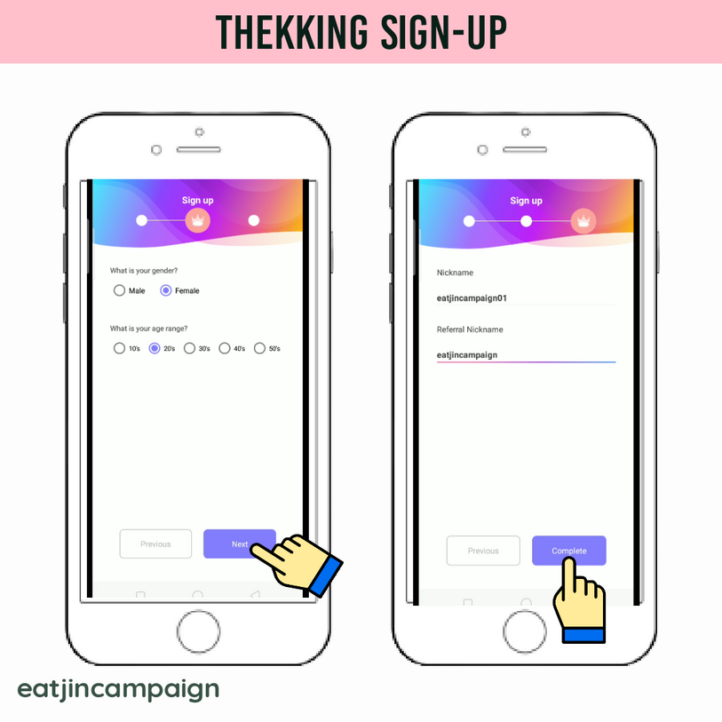 (5) Tick applicable radio button and hit Next. (6) Enter you desired nickname and referral if you have then click 'Complete.'